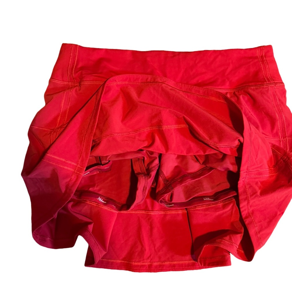LULULEMON Pace Rival Skirt (Tall) 4-way Stretch Dark Red Size 6 - Picture 7 of 11